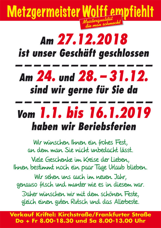 Weihnacht & Silvester